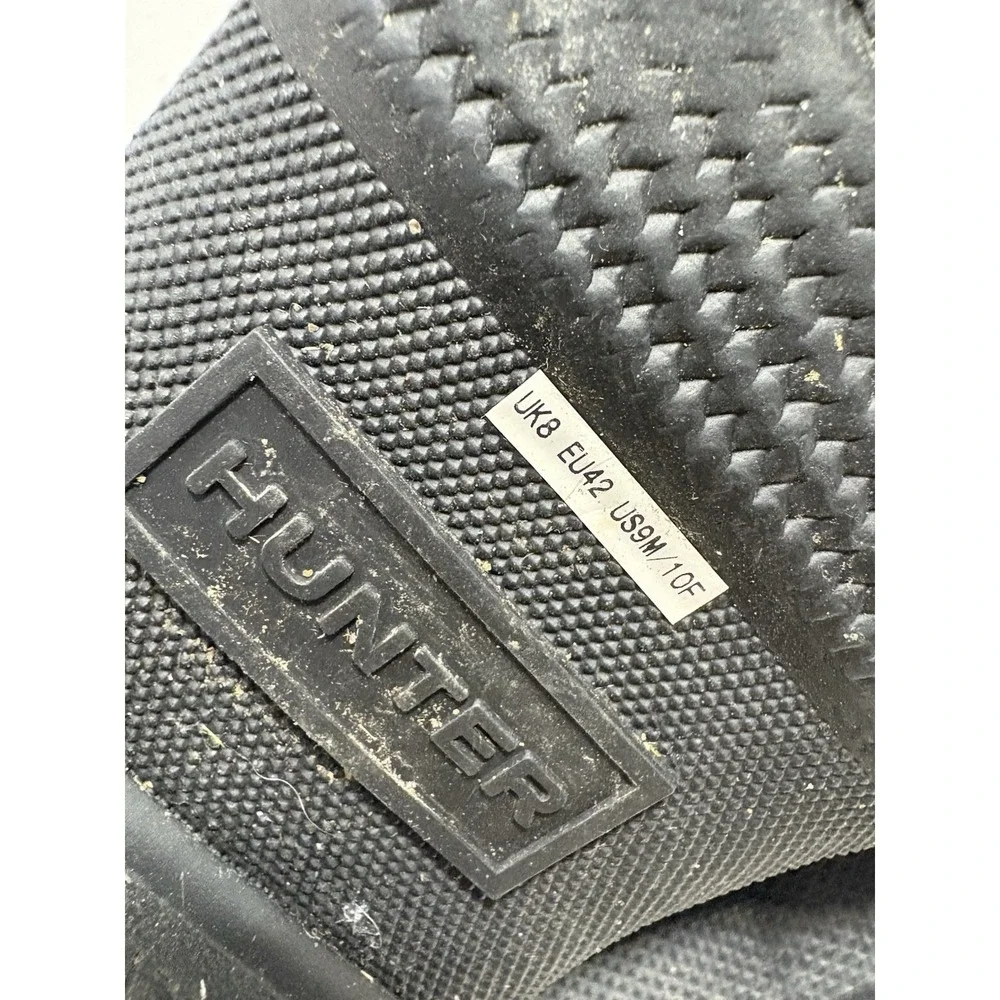 Rare Original Hunter Lace-Up Rain Boots in Black Men's 9